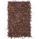 preview thumbnail 13 of 136, SAFAVIEH Handmade Leather Shag Carlijn Modern Decorative Rug 2' x 3' - Saddle - Rectangle