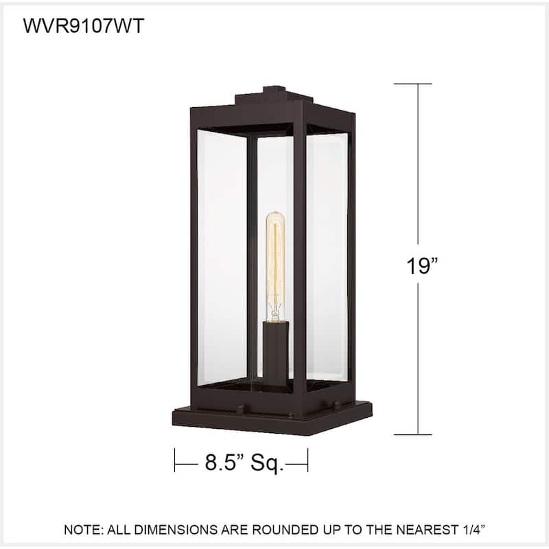 Westover 1-Light Western Bronze Outdoor Pier Mount Light