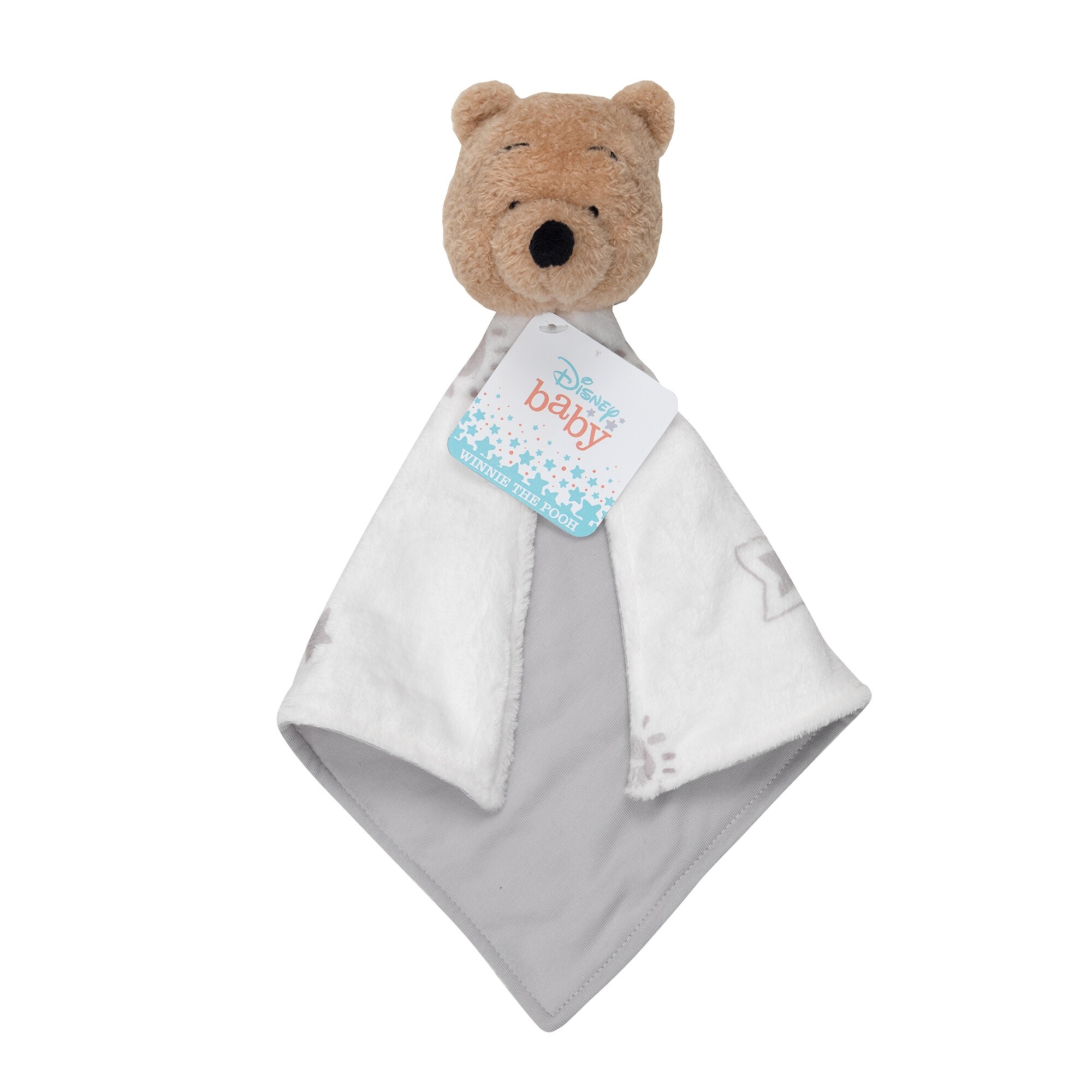 Shop Lambs Ivy Disney Baby Winnie The Pooh Lovey White Gray Security Blanket Overstock 30798656