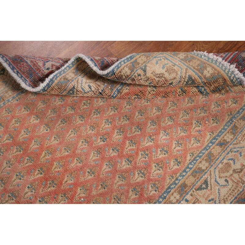 Distressed Botemir Persian Vintage Runner Rug Hand-Knotted Wool Carpet - 2'9" x 9'9"