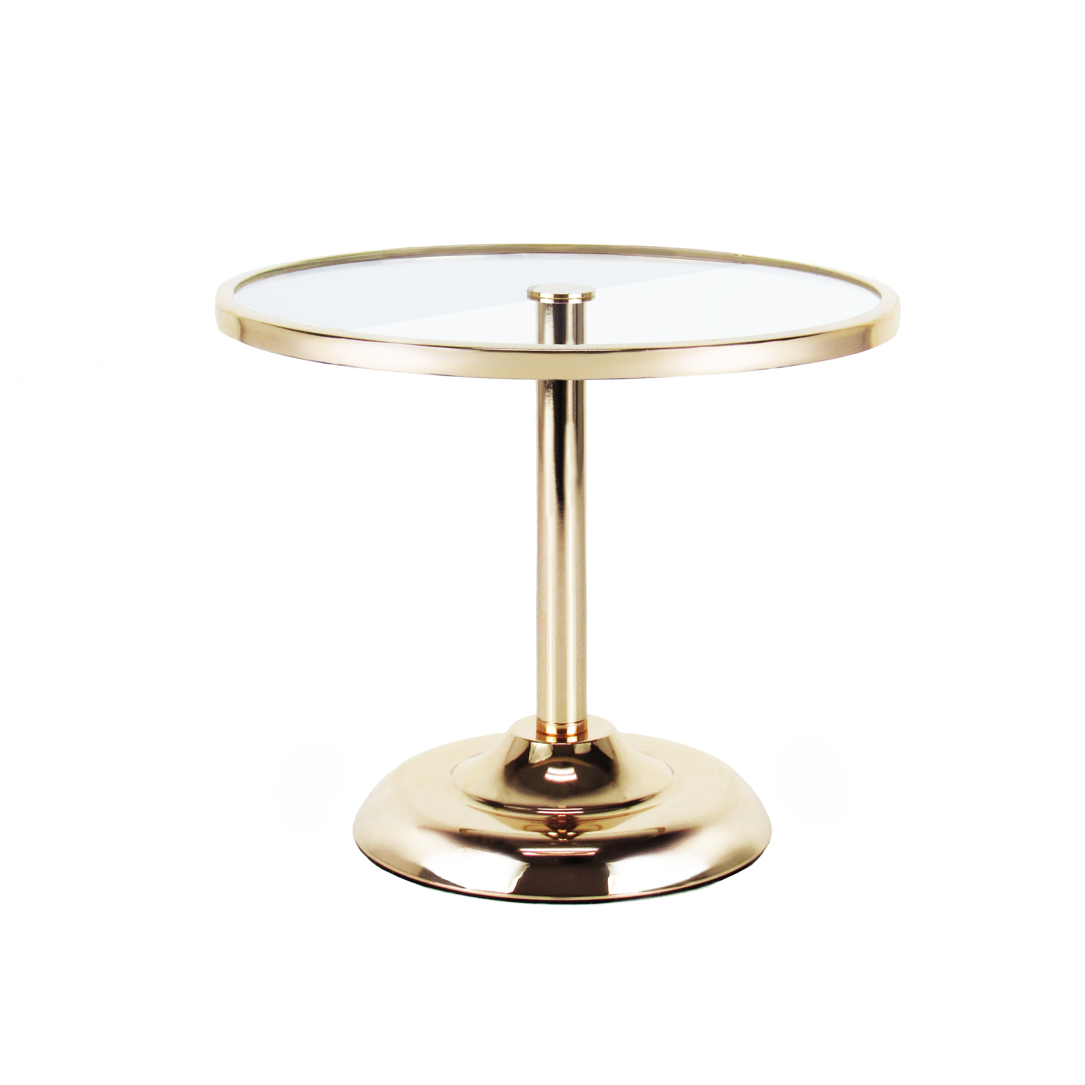 Gold Round Glass Top Cake Stand Dessert Display On Sale Bed