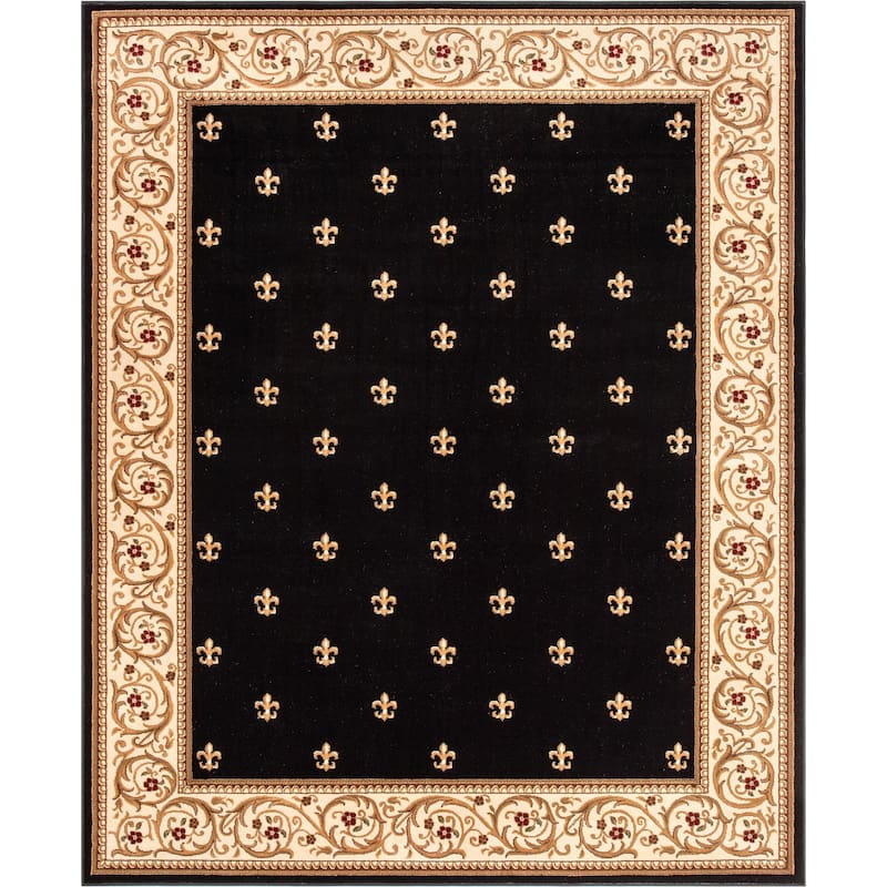 Well Woven Barclay Fleur De Lis Traditional Oriental Living Room Rug