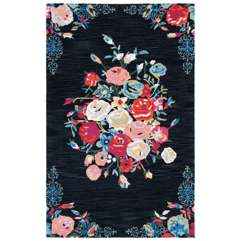 SAFAVIEH Handmade Blossom Miral Country Floral Wool Rug
