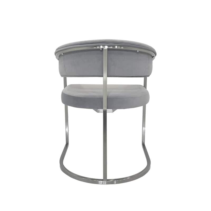 Dining Chair with Velvet Cushion and Matte Gold Legs