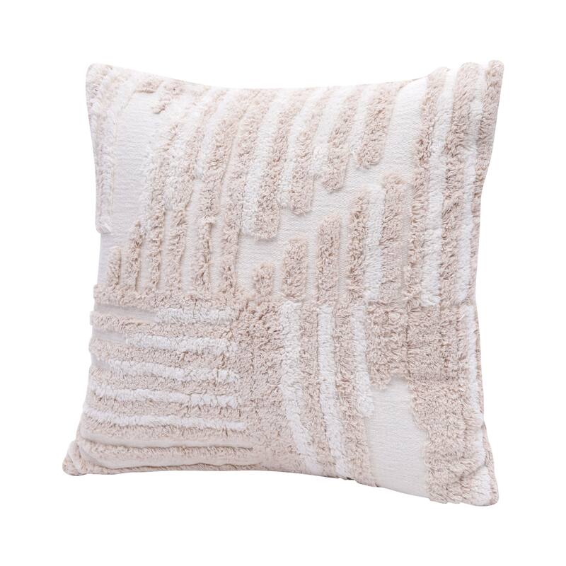 Sevita Stacy Garcia Abstract Geometric Shag Decorative Throw Pillow