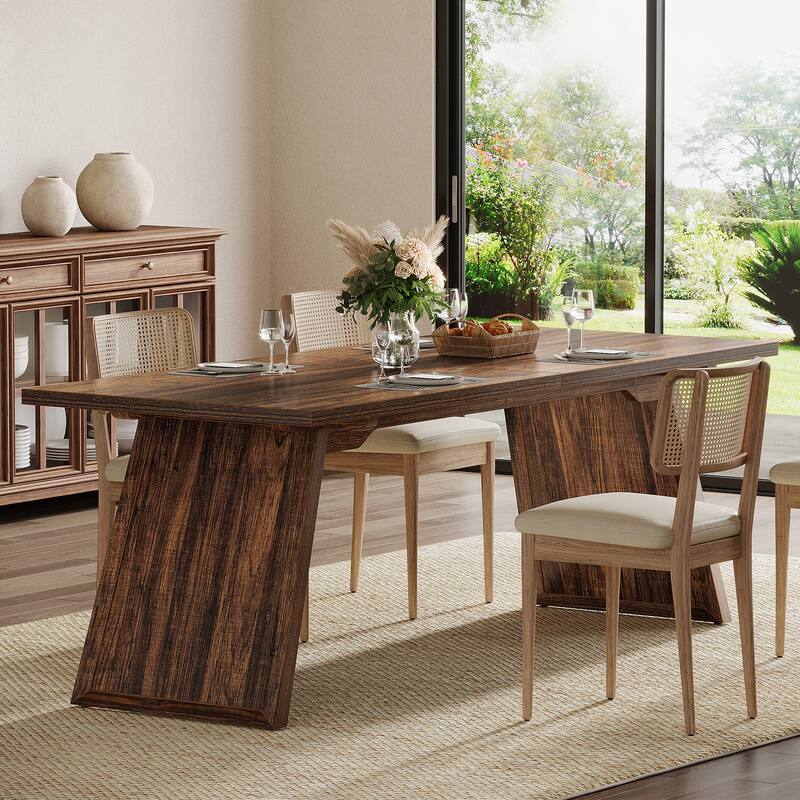 Farmhouse Dining Table for 6-8 People