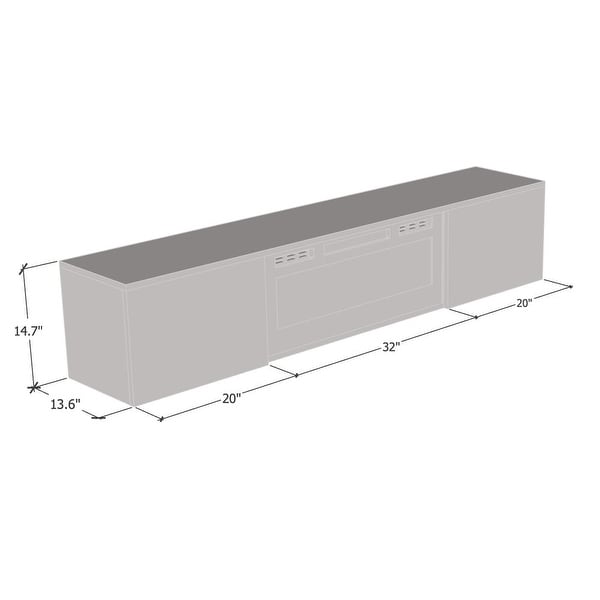 Cali EF Wall Mounted Electric Fireplace Modern 72" TV Stand