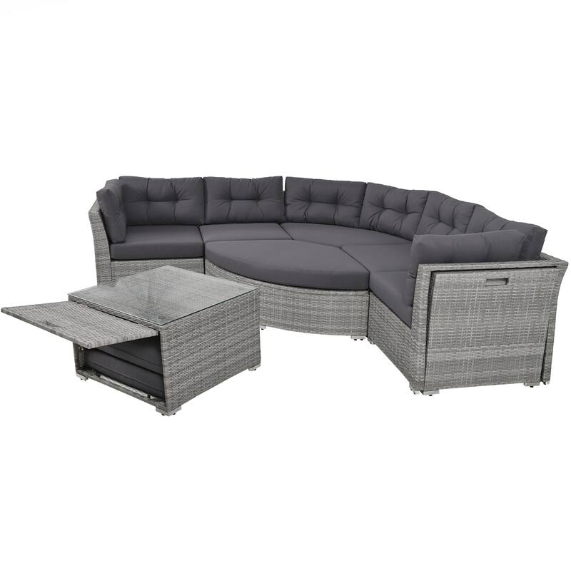 Patio Seating Group With Cushions and Center Table for Patio