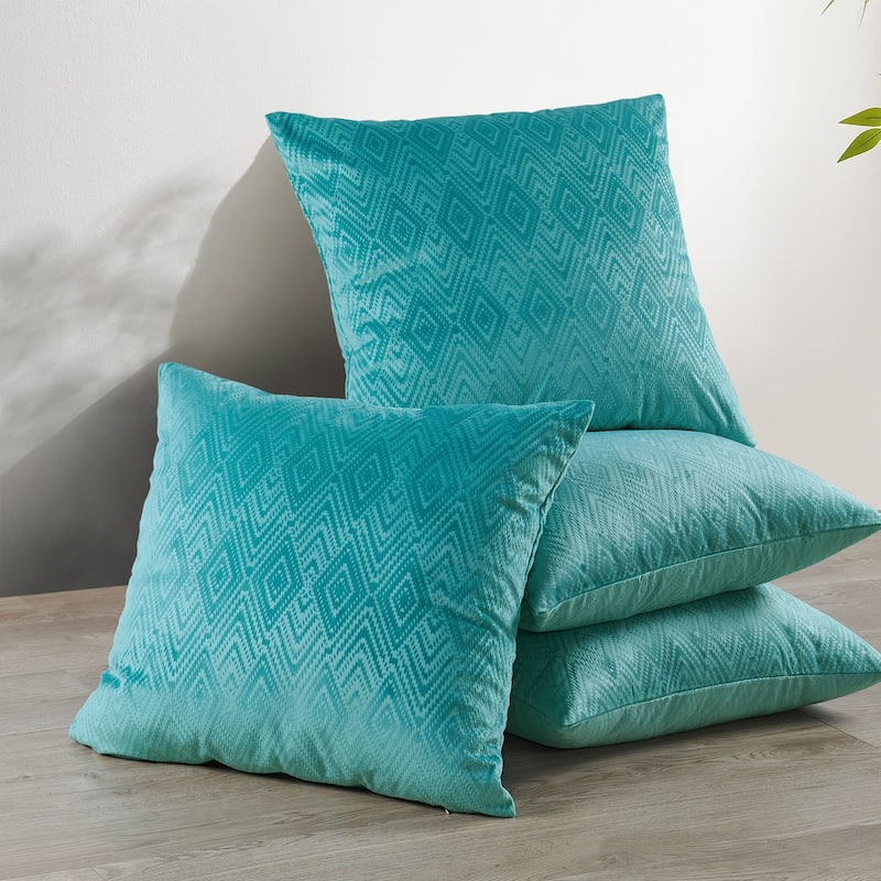 Tonopah Ikat Velvet Throw Pillow Cover Set, NO INSERT