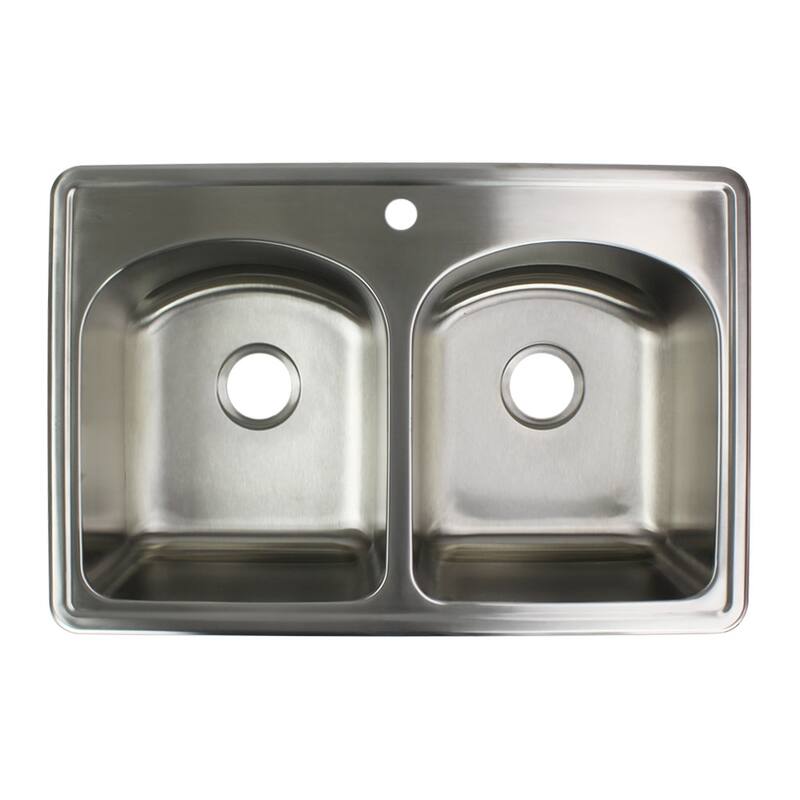 Transolid K-MTDD33229-1 Meridian 33" Drop In Double Basin Stainless - Brushed Stainless Steel