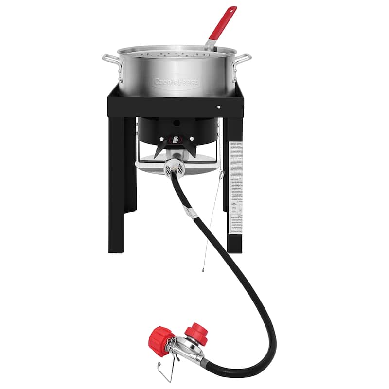 Creole Feast,Silver Aluminum Turkey Fryer Boiler Set