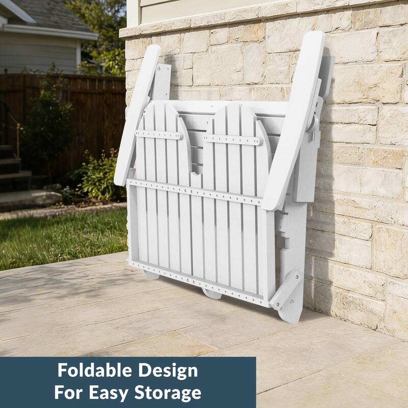 Hanniford Poly Adirondack 49 Inch Folding Bench