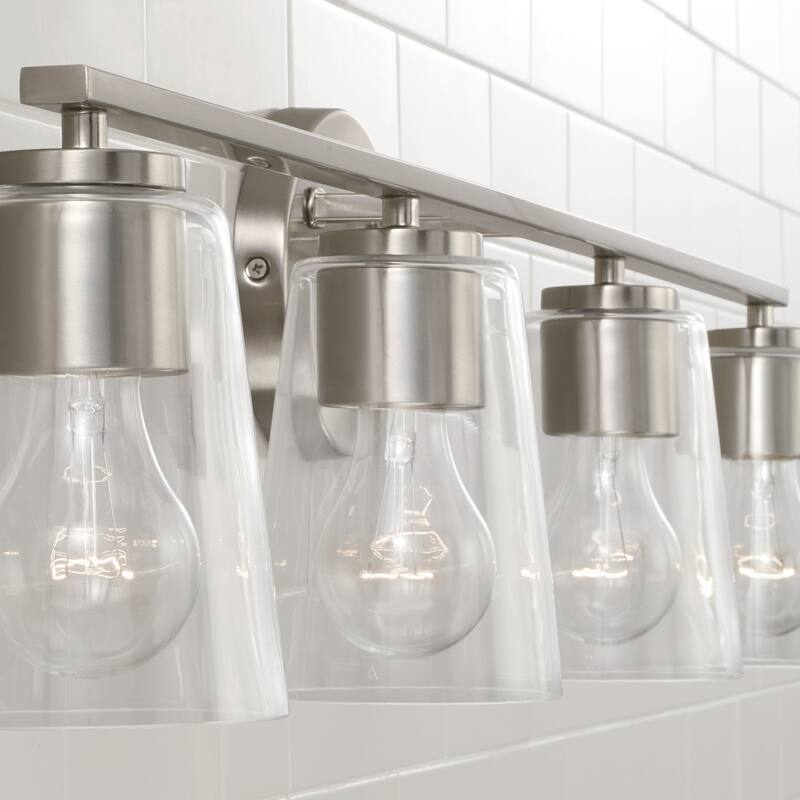 Portman 4-light Bath/ Vanity Fixture w/ Clear Glass