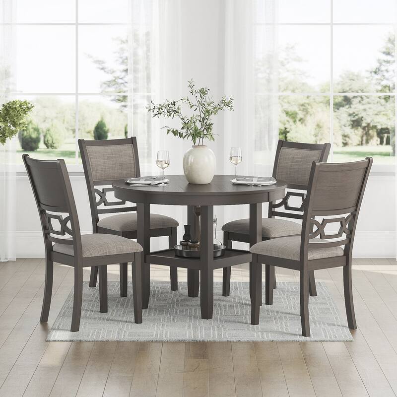 Signature Design by Ashley Langwest Dining Table and 4 Chairs (Set of 5)