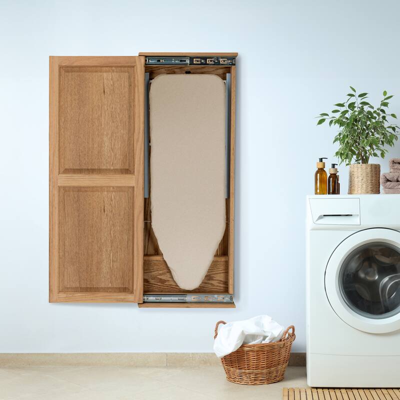 Household Essentials Wall Ironing Board Cabinet with Pad and Cover - 48.8"L x 18.7"W x 5.5"H