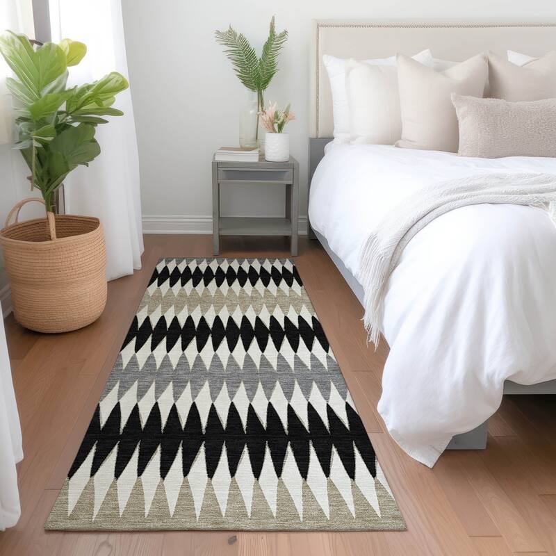 Machine Washable Indoor/ Outdoor Chantille Contemporary Rug