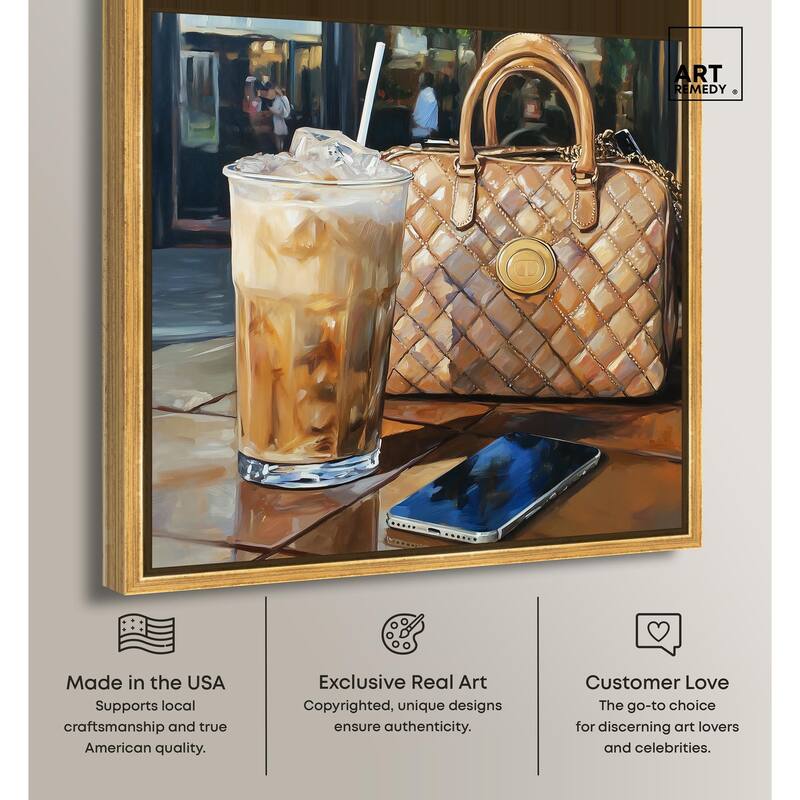 Out For Some Iced Coffee Canvas by Art Remedy