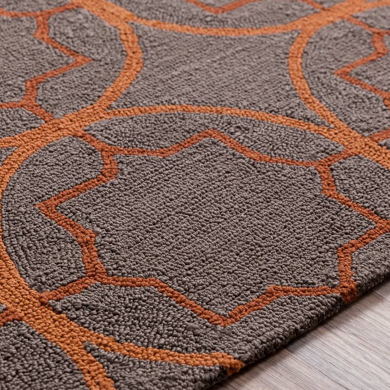 Hand-hooked Dolly Contemporary Geometric Indoor/ Outdoor Area Rug