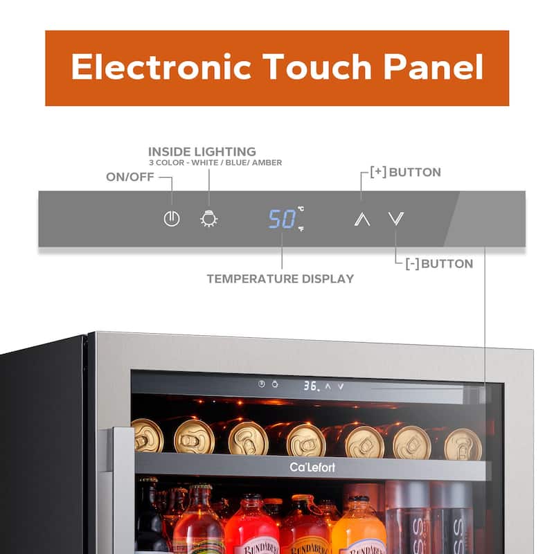 24 Inch 140 Can Beverage Built-in/ Freestanding Cooler