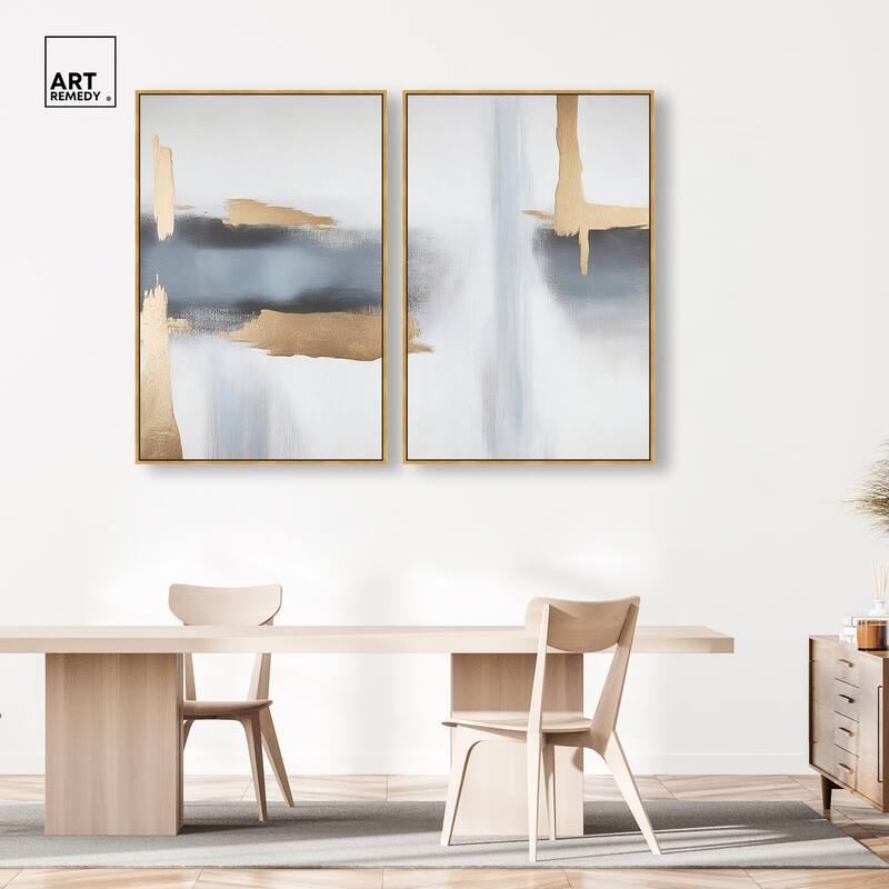 Visual Gold Vortex I Canvas Set of 2 by Art Remedy