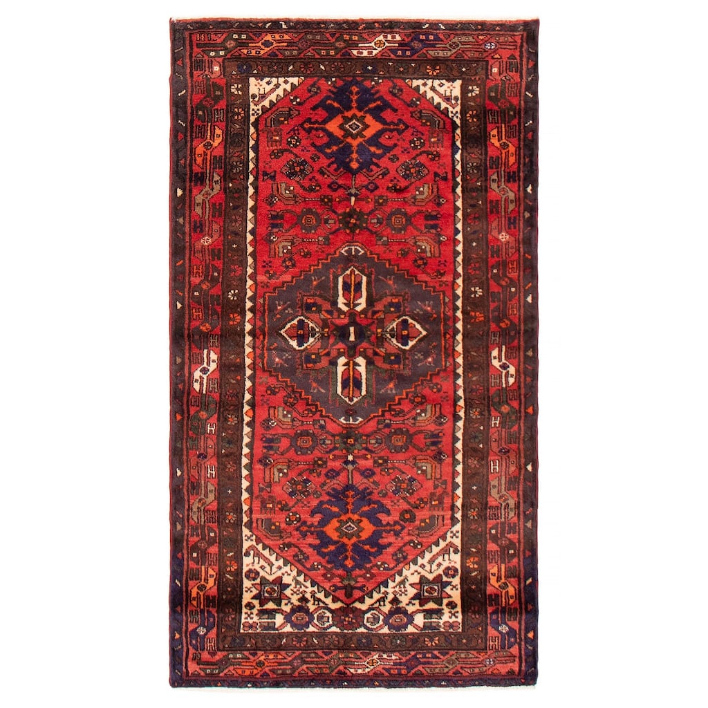 ECARPETGALLERY Hand-knotted Andelz Red Wool Rug - 3'3 x 5'10