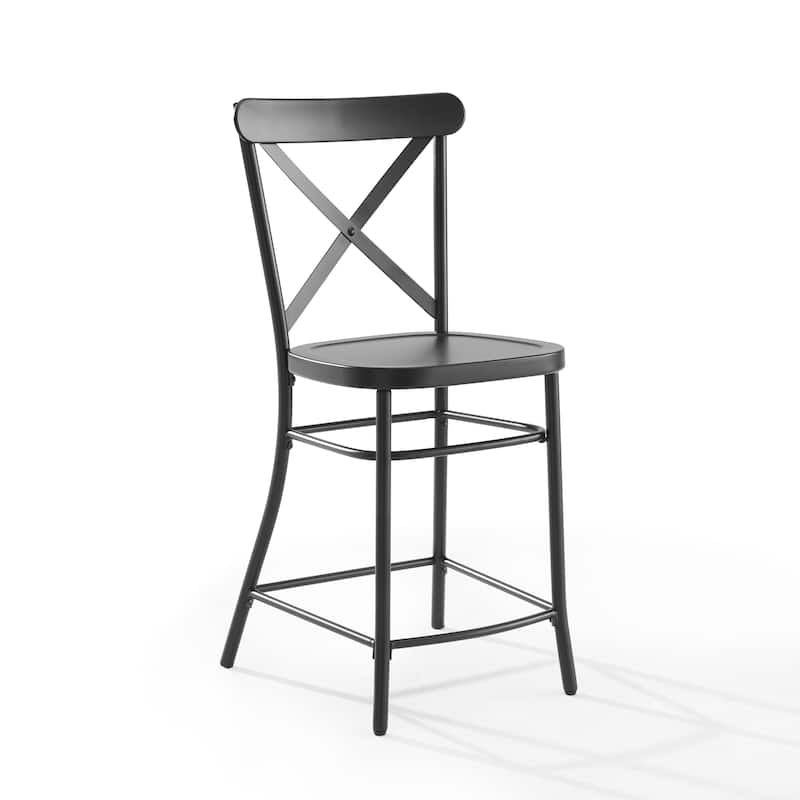 Crosley Camille 2Pc Metal Counter Stool Set - 19.25 W x 19.25 D x 40.24 H