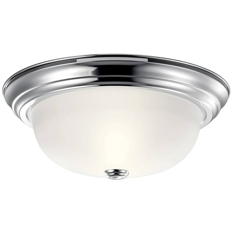 Kichler 2 Light 13" Wide Flush Mount Bowl Ceiling Fixture - Chrome