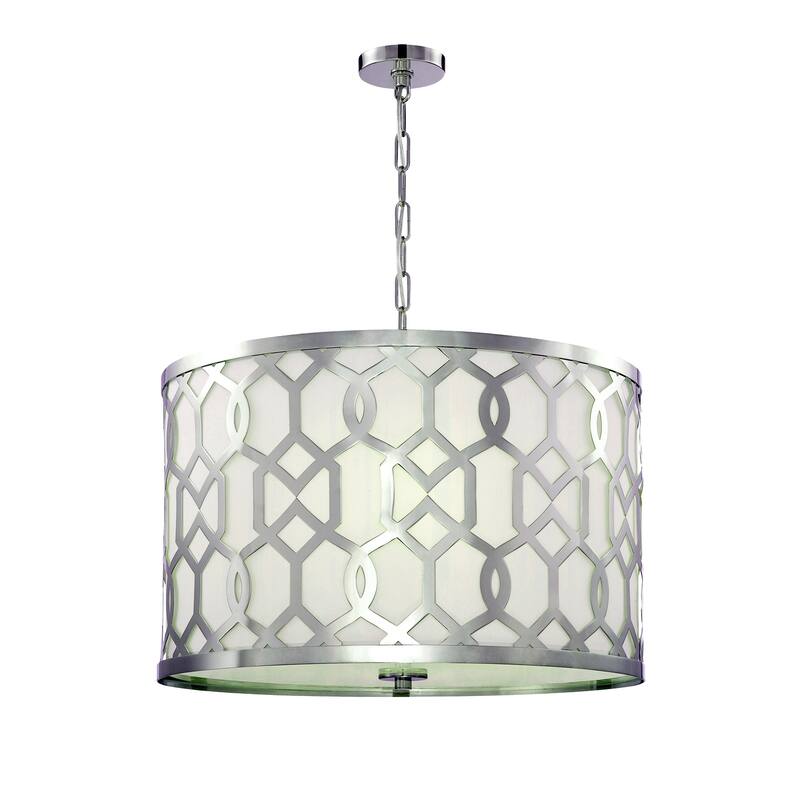 Libby Langdon for Crystorama Jennings 5 Light Polished Nickel Chandelier - 24.25'' W x 14.75'' H
