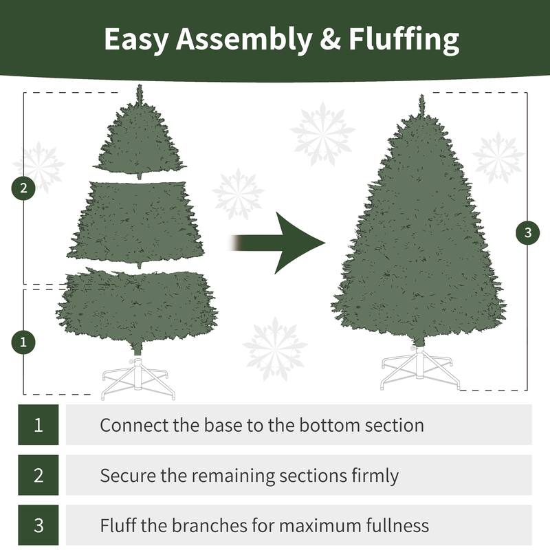 Puleo International 6' Pre-Lit Artificial Pop-Up Adorned Christmas Tree with 200 Incandescent Lights