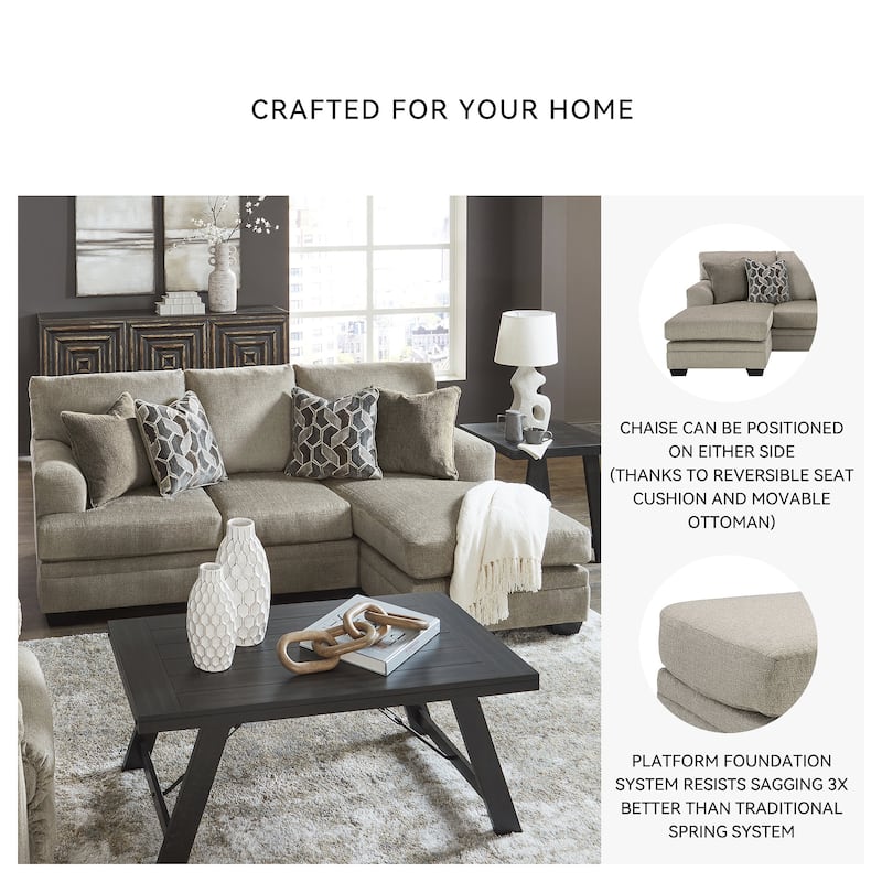Signature Design by Ashley Stonemeade Sofa Chaise - 92" W x 62" D x 39" H