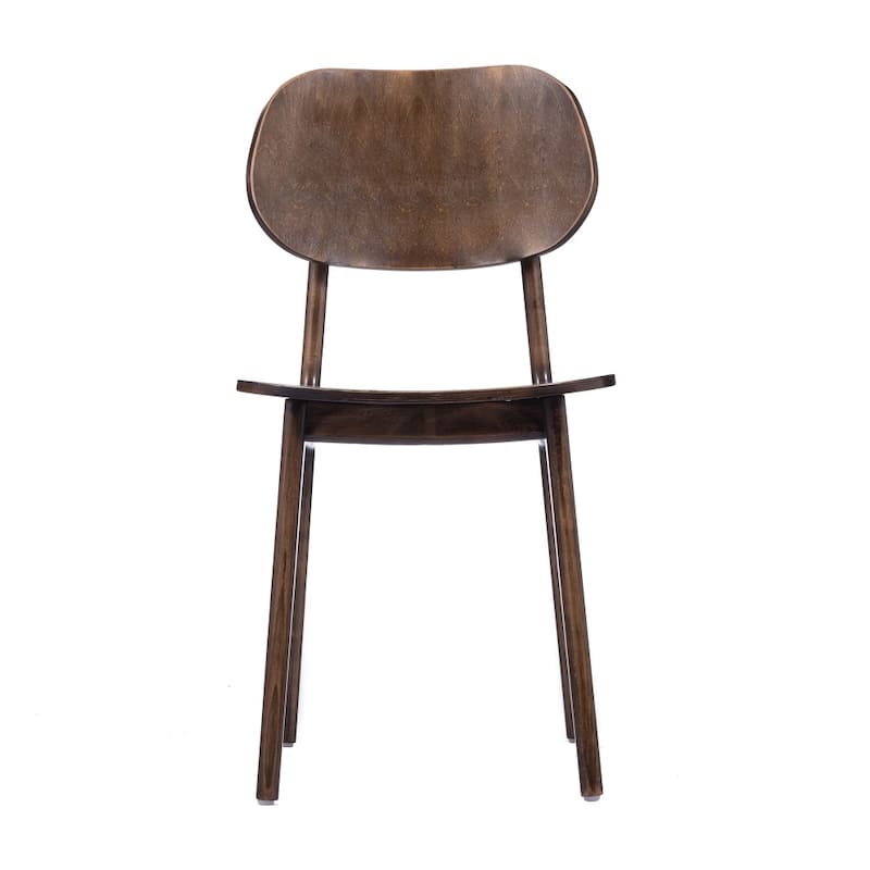 Commercial Solid Wood Dining Chair with Curved Backrest - 17.25"W x 20.75"D x 33.25"H
