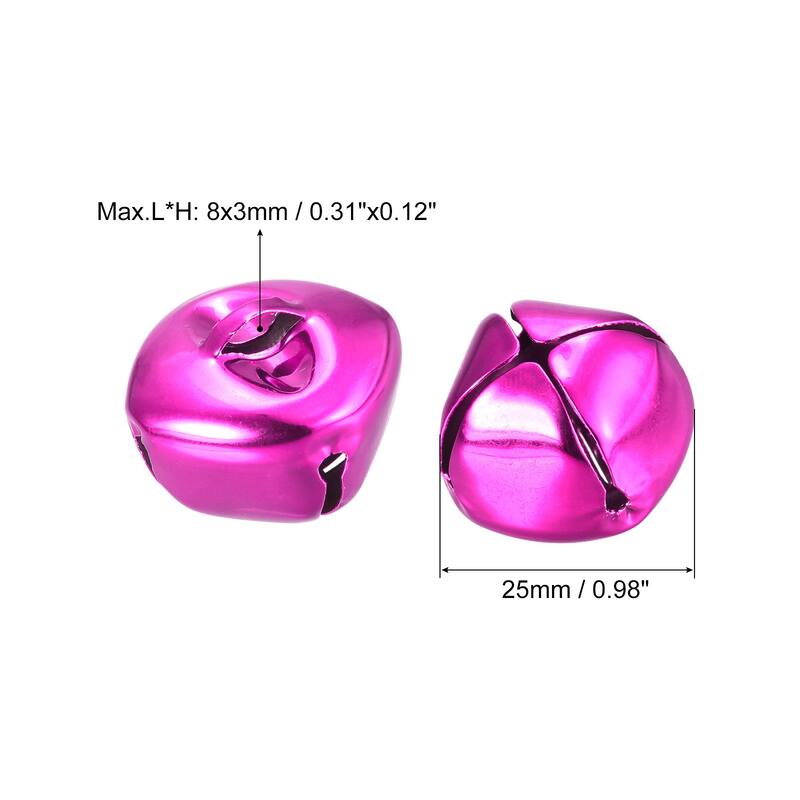 Jingle Bells, 25mm 8pcs Small Bells for Crafts DIY Christmas, Gold Tone - 25mmx25mm