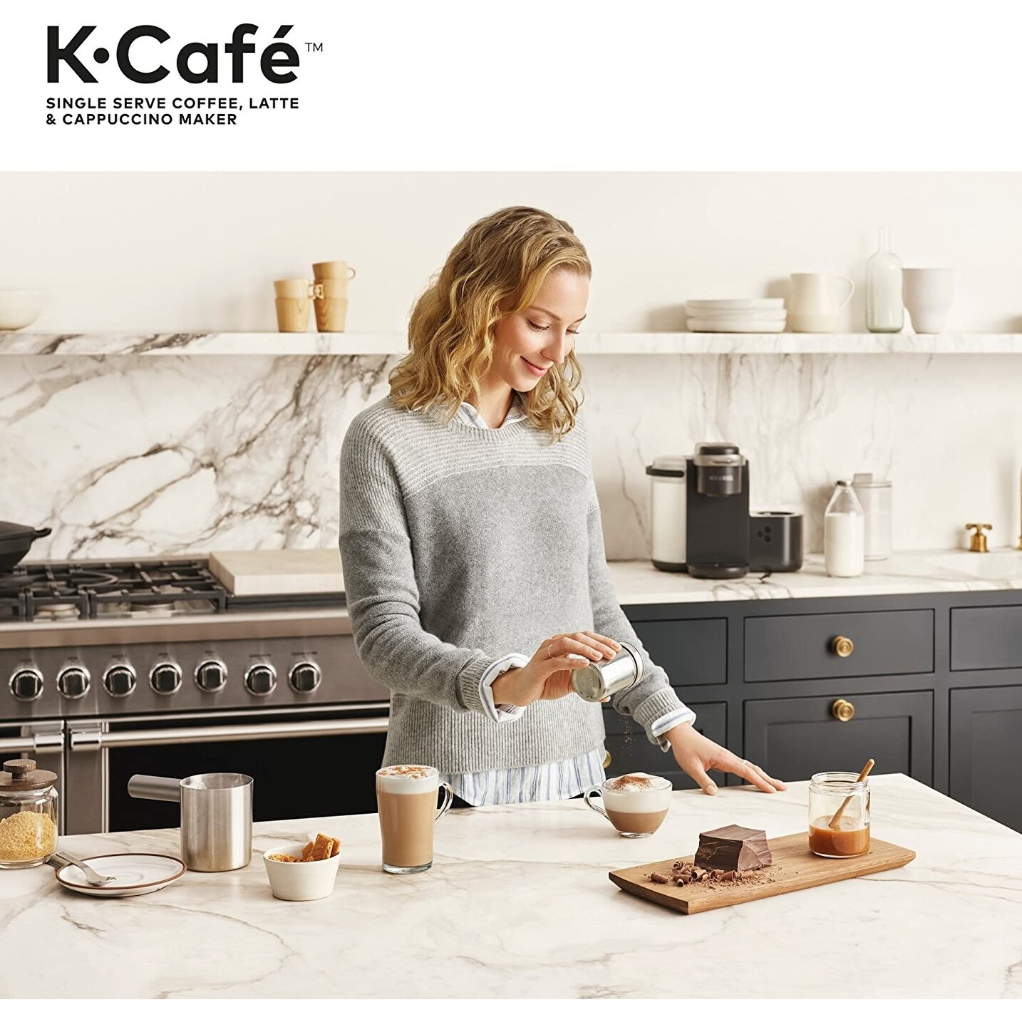 Keurig K Cafe Single Serve K Cup Coffee Maker Latte Maker and Cappuccino Maker With Frother Dark Charcoal Bed Bath Beyond 37052634