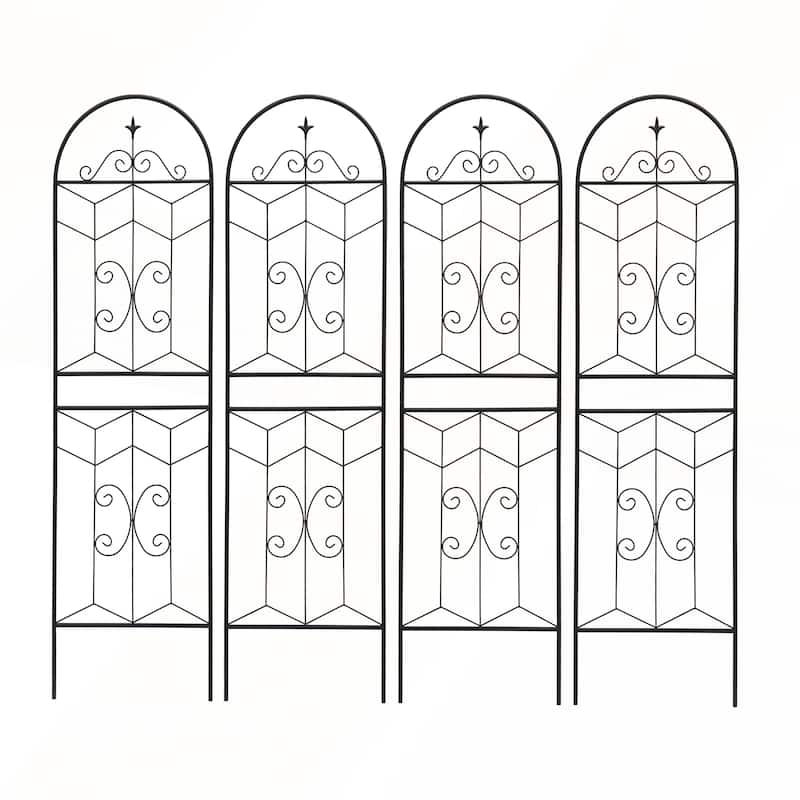 2 Pack Metal Garden Trellis 71in x 19.7in Rustproof Trellis