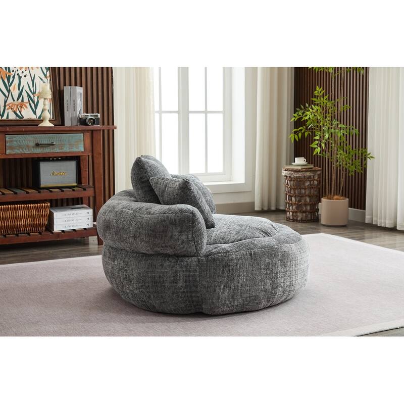 Round Bean Bag Chairs for Soft Chenille Cover