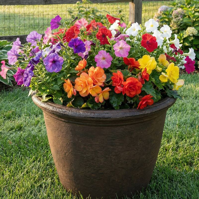 Sunnydaze Anjelica Outdoor Flower Pot Planter - 20-Inch - 2-Pack