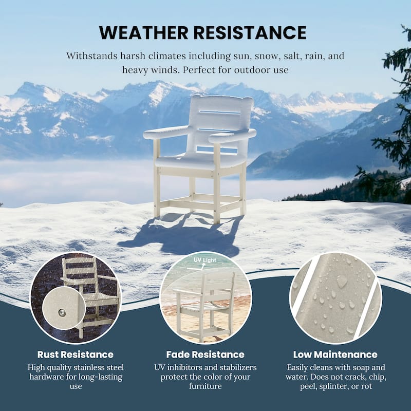 Polytrends Shoreside Patio Dining Arm Chair
