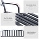 preview thumbnail 5 of 7, Outsunny Black Steel Outdoor Glider Loveseat Bench