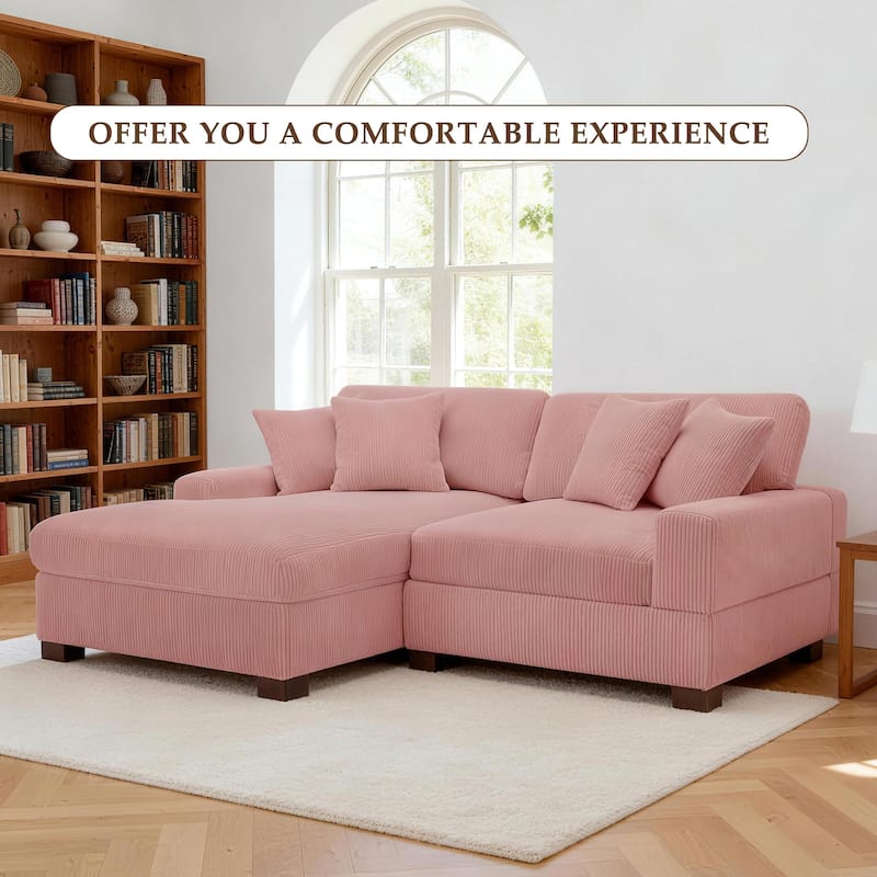 Oversized L-shaped Modular Sectional Sofa with Chaise Lounge