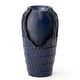 preview thumbnail 103 of 150, Glitzhome Oversized LED Lighted Ceramic Pot Floor Fountains for Outdoor Garden