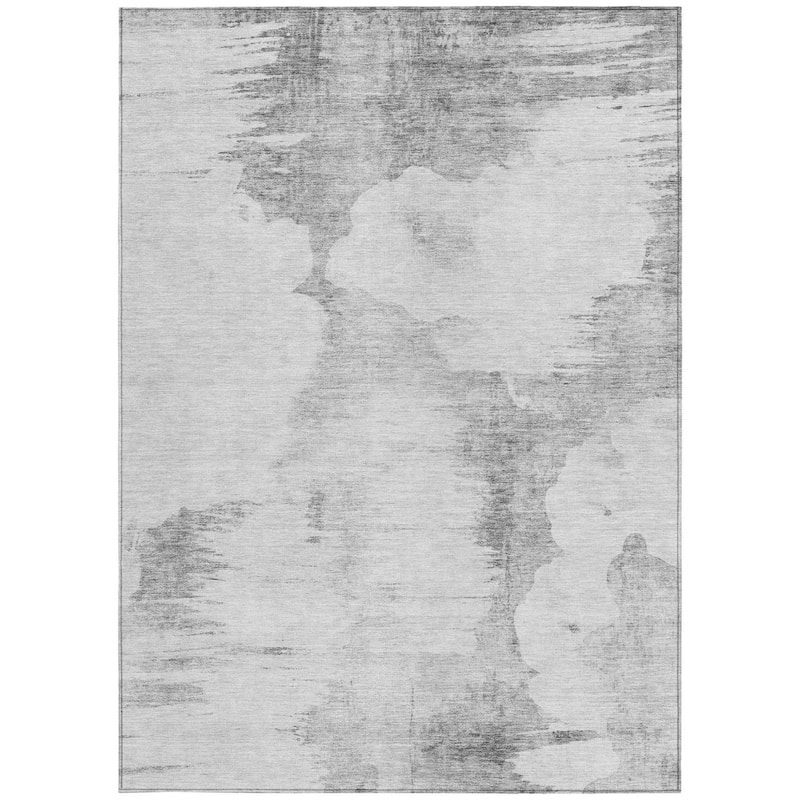 HomeRoots Abstract Transitional Rectangle Outdoor Rug