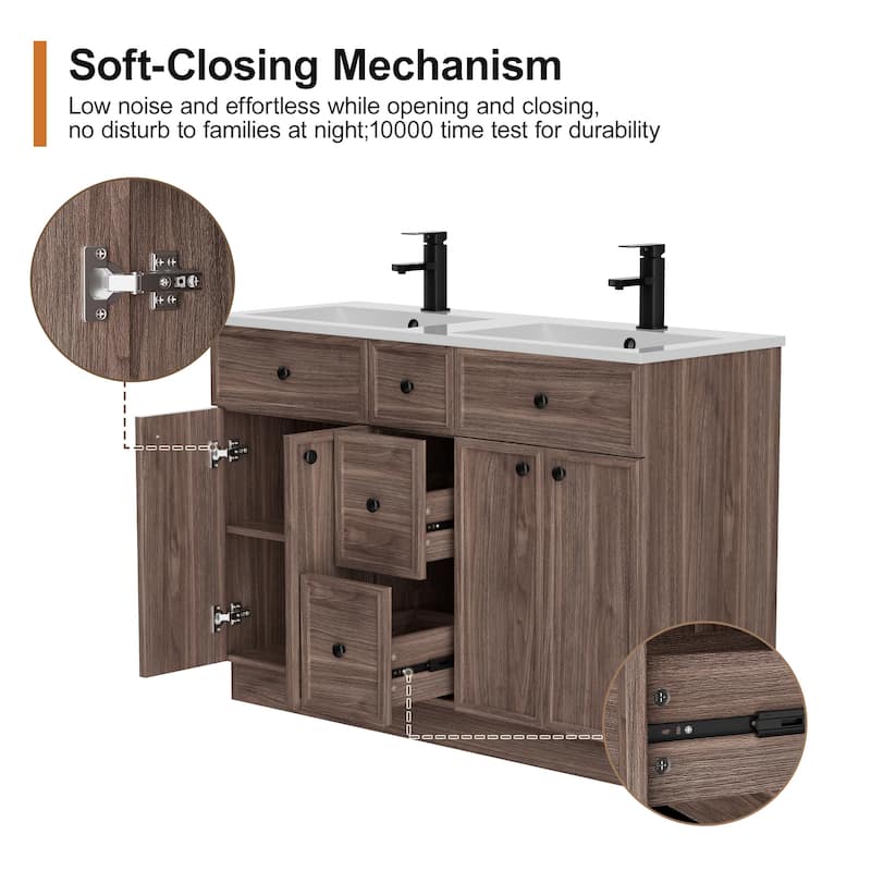 36"/48"/60"/72" Bathroom Vanity Set with Sink & Faucet