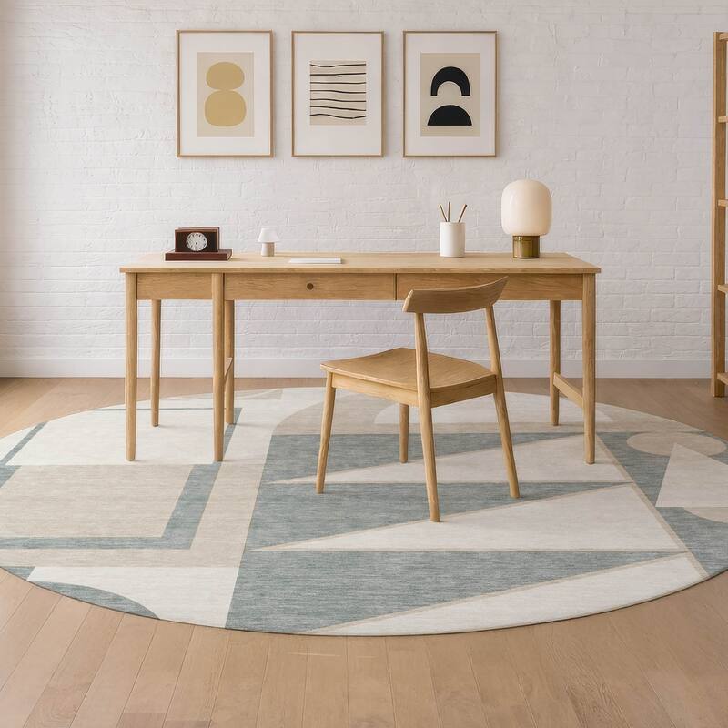 Machine Washable Indoor/ Outdoor Modern Crowley Chantille Rug