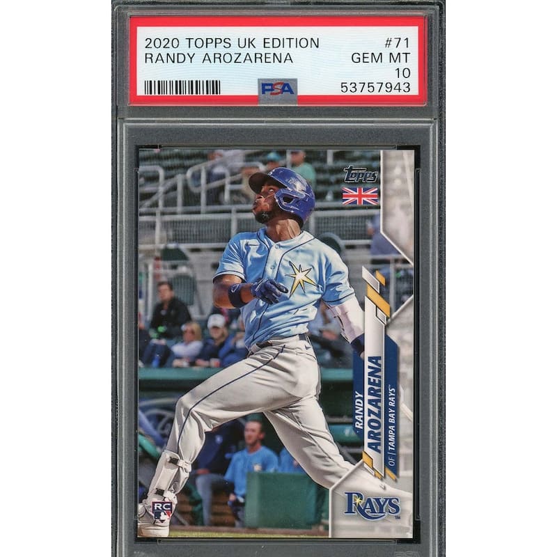Randy Arozarena 2020 Topps UK Edition Baseball Rookie Card #71 PSA 10 - 8'6" x 11'6"