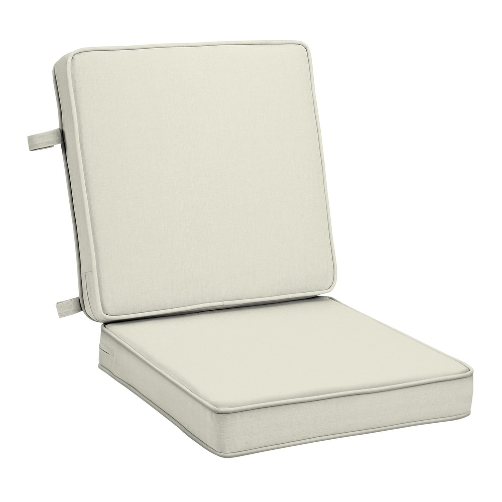 ARDEN Foam Outdoor Double Welted Dining Chair Cushion, 20 x 20