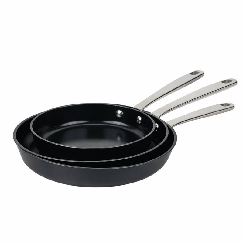 Alva Maestro Non-Toxic Ceramic Nonstick Frying Pan - 3 Piece Set