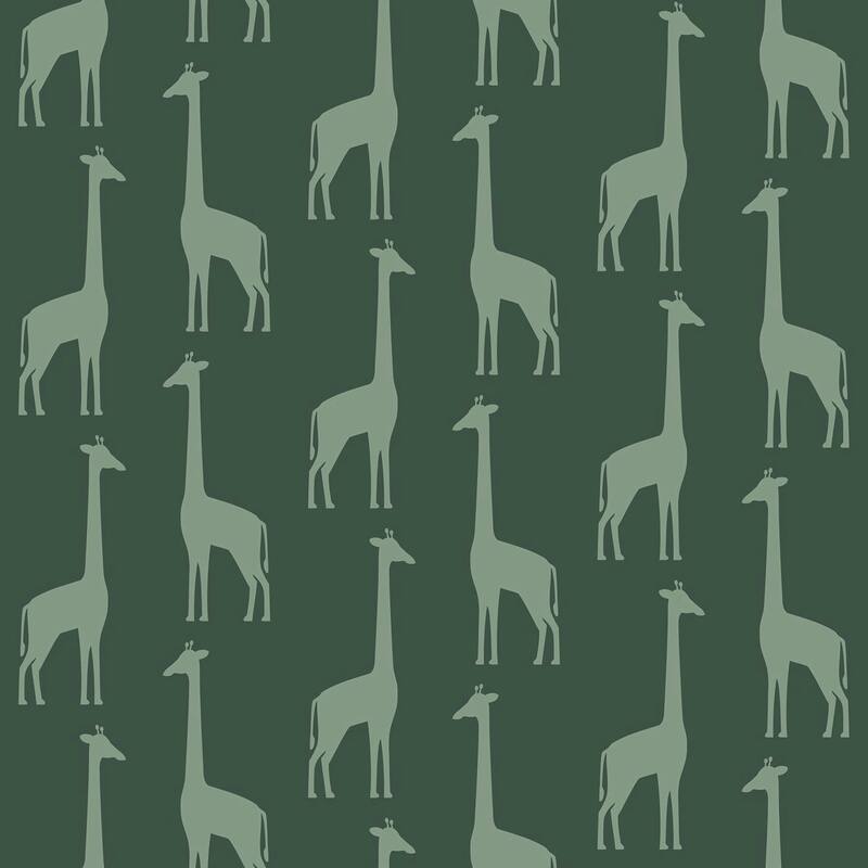 Chesapeake Vivi Teal Giraffe Wallpaper - 20.9 x 396 x 0.025