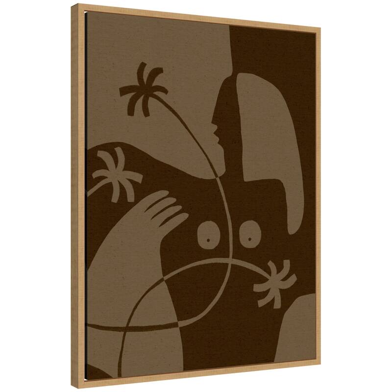 Kate and Laurel Sylvie The Land Story 6 Framed Canvas by Shatha Al Dafai - 23x30