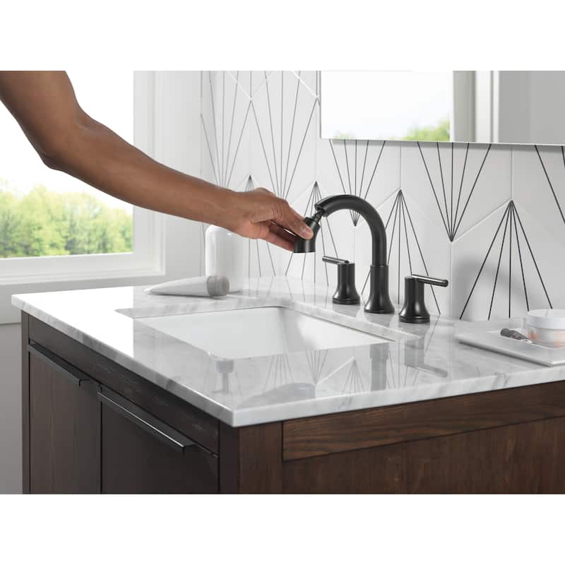Delta 3559-PD-DST Trinsic 1.2 GPM Widespread Bathroom Faucet with Pull