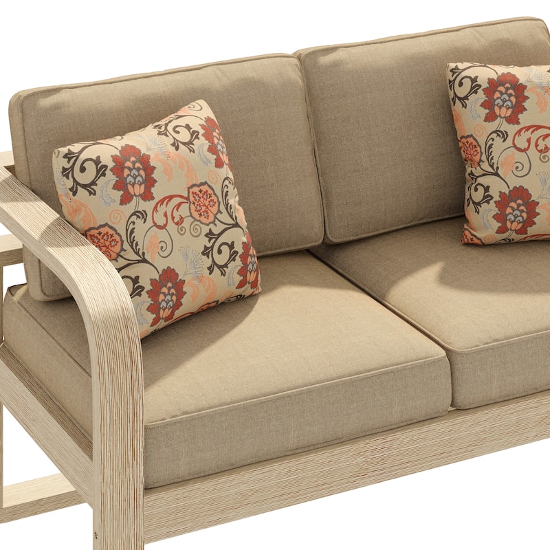 Corvus Annette 3-piece Outdoor Conversation Set with Sunbrella Cushions and Pillows